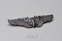 Wwii U. S. Army Air Corps Air Gunner Wing Pinback, Sterling