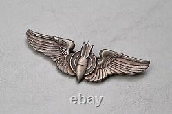 Wwii U. S. Army Air Corps Bombardier Wing Pin Back, Sterling