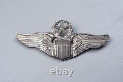 Wwii U. S. Army Air Corps Command Pilot Wing Pin Back, Sterling