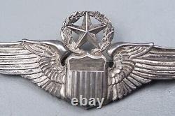 Wwii U. S. Army Air Corps Command Pilot Wing Pin Back, Sterling