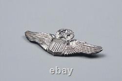 Wwii U. S. Army Air Corps Command Pilot Wing Pin Back, Sterling