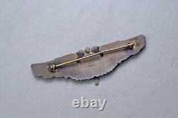 Wwii U. S. Army Air Corps Flight Surgeon Wings By Amico Pinback, Sterling