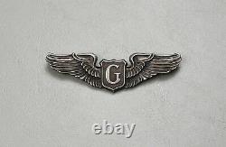 Wwii U. S. Army Air Corps Glider Pilot Wing Pin Back Sterling