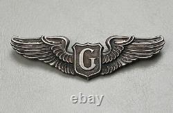 Wwii U. S. Army Air Corps Glider Pilot Wing Pin Back Sterling