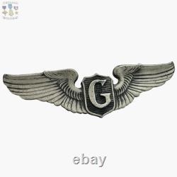 Wwii U. S. Army Air Corps Glider Pilot Wings Badge Sterling 3 Size Insignia #305
