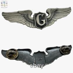 Wwii U. S. Army Air Corps Glider Pilot Wings Badge Sterling 3 Size Insignia #305