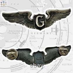 Wwii U. S. Army Air Corps Glider Pilot Wings Badge Sterling 3 Size Insignia #397