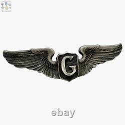 Wwii U. S. Army Air Corps Glider Pilot Wings Badge Sterling 3 Size Insignia #397