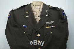 Wwii U. S. Army Air Corps Glider Pilot's Uniform & Cap Bullion Insignia