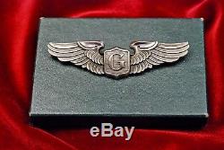 Wwii U. S. Army Air Corps Glider Pilot's Wing In Box By Lbg Sterling