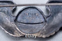Wwii U. S. Army Air Corps Navigator's Wings By A. E. Co. Utica Sterling