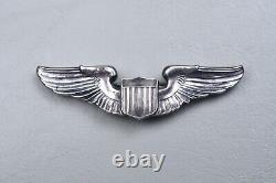 Wwii U. S. Army Air Corps Pilot Wing By Josten Pinback, Sterling