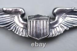 Wwii U. S. Army Air Corps Pilot Wing By Josten Pinback, Sterling