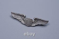 Wwii U. S. Army Air Corps Pilot Wing Solid Back, Heavy Pin #2