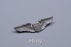 Wwii U. S. Army Air Corps Pilot Wing Solid Back, Heavy Pin #2