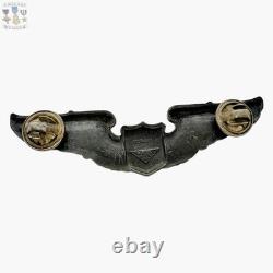 Wwii U. S. Army Air Corps Pilot Wings Badge 3-1/8 Size Sterling A. E. Co. Utica