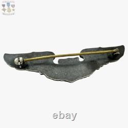 Wwii U. S. Army Air Corps Pilot Wings Sterling Badge 3 Size 26g. Thick Pin #362