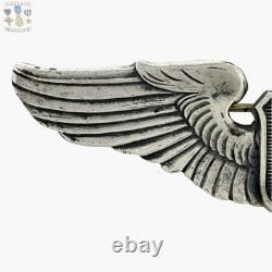 Wwii U. S. Army Air Corps Service Pilot Wings 3 Size Pin-back Sterling 28g. #350