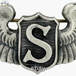Wwii U. S. Army Air Corps Service Pilot Wings 3 Size Pin-back Sterling 28g. #350