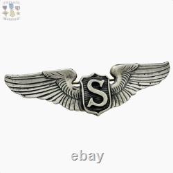 Wwii U. S. Army Air Corps Service Pilot Wings 3 Size Pin-back Sterling 28g. #350