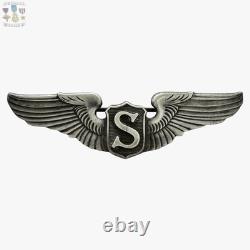 Wwii U. S. Army Air Corps Service Pilot Wings 3 Size Pin-back Sterling Ww2 #277