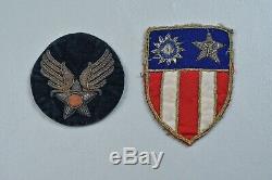 Wwii U. S. Army Air Corps Theater Made Cbi Shoulder Sleeve Insignia Pair