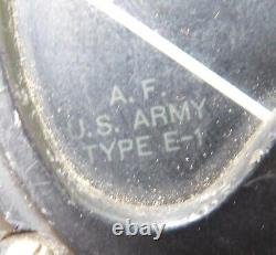 Wwii U. S. Army Air Force Aaf Type E-1 Ammeter Gauge B-29 Superfortress Bomber