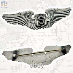 Wwii U. S. Army Air Forces Service Pilot Wings Gemsco N. Y. 3-1/8 Size Ww2 #324