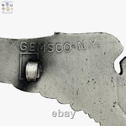 Wwii U. S. Army Air Forces Service Pilot Wings Gemsco N. Y. 3-1/8 Size Ww2 #324