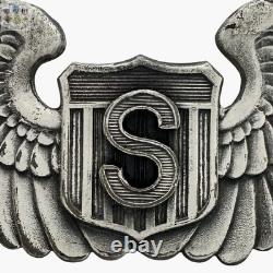 Wwii U. S. Army Air Forces Service Pilot Wings Gemsco N. Y. 3-1/8 Size Ww2 #324