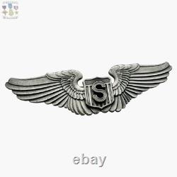 Wwii U. S. Army Air Forces Service Pilot Wings Gemsco N. Y. 3-1/8 Size Ww2 #324