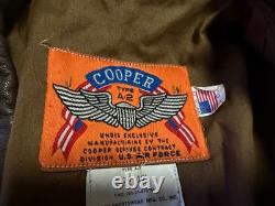 Wwii Us Army Air Corp A2 Pilot Leather Flying Jacket-medium/large Long 42l