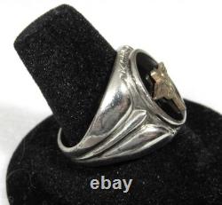 Wwii Us Army Air Corps Aviator Pilot Sterling Silver Ring Size 9 1/4 Named #'d