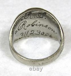 Wwii Us Army Air Corps Aviator Pilot Sterling Silver Ring Size 9 1/4 Named #'d