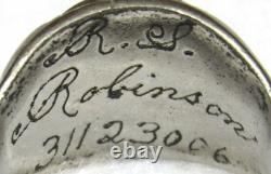 Wwii Us Army Air Corps Aviator Pilot Sterling Silver Ring Size 9 1/4 Named #'d