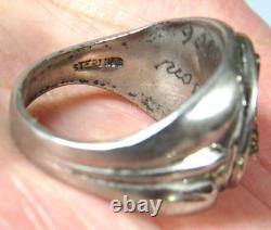 Wwii Us Army Air Corps Aviator Pilot Sterling Silver Ring Size 9 1/4 Named #'d