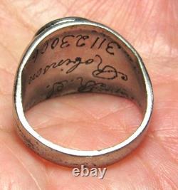 Wwii Us Army Air Corps Aviator Pilot Sterling Silver Ring Size 9 1/4 Named #'d