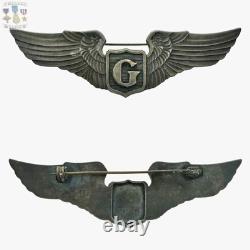 Wwii Us Army Air Corps Glider Pilot Wings Badge Juarez Sterling 3-1/4 Insignia