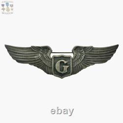 Wwii Us Army Air Corps Glider Pilot Wings Badge Juarez Sterling 3-1/4 Insignia