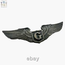 Wwii Us Army Air Corps Glider Pilot Wings Badge Juarez Sterling 3-1/4 Insignia