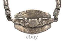 Wwii Us Army Air Corps New Braunfels Texas Aggies Sterling Silver Wings Bracelet