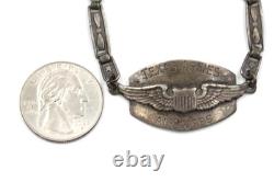 Wwii Us Army Air Corps New Braunfels Texas Aggies Sterling Silver Wings Bracelet