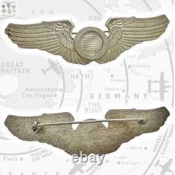 Wwii Us Army Air Corps Observer Wings 3-1\8 Badge Amcraft Starburst Pattern #05