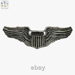 Wwii Us Army Air Corps Pilot Wings Badge 3 Size Amcraft Starburst Pattern #109