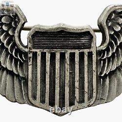 Wwii Us Army Air Corps Pilot Wings Badge 3 Size Amcraft Starburst Pattern #109