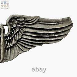 Wwii Us Army Air Corps Pilot Wings Badge 3 Size Amcraft Starburst Pattern #109
