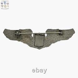 Wwii Us Army Air Corps Pilot Wings Badge 3 Size Amcraft Starburst Pattern #109
