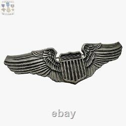 Wwii Us Army Air Corps Pilot Wings Badge 3 Size Amcraft Starburst Pattern #109