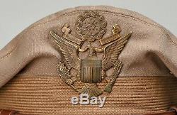 Wwii Us Army Air Corps Pilot's Khaki Crusher Cap By Rogers Peet Company, Ny ID