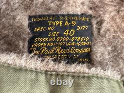 Wwii Us Army Air Force B-11 Parka With Fur Hood & A-9 Trousers Size 44 / 40
